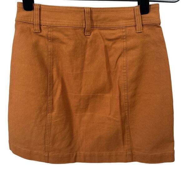 Madewell‎ Button-Front A-Line Pocket Mini Skirt Size 0 - Picture 4 of 5